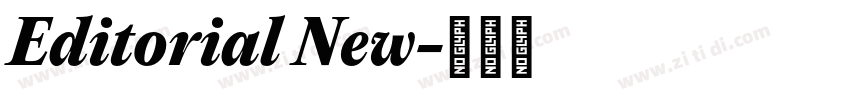 Editorial New字体转换